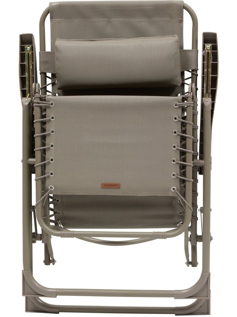 Fauteuil relax de jardin inclinable et pliant SILOS Marron noisette - Kiabi