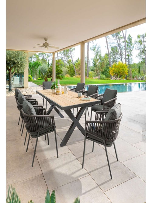 Fauteuil repas Oriengo aluminium et mailles tressées - Kiabi