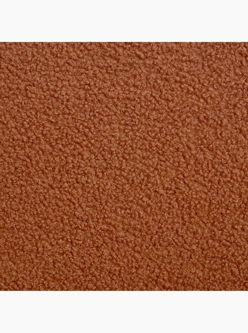 Fauteuil scandinave enfant bouclette et bois d'hévéa isak kid Terracotta - Kiabi