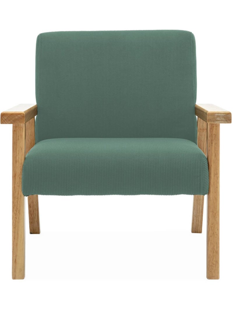 Fauteuil scandinave enfant velours côtelé et bois d'hévéa isak kid Kaki foncé - Kiabi