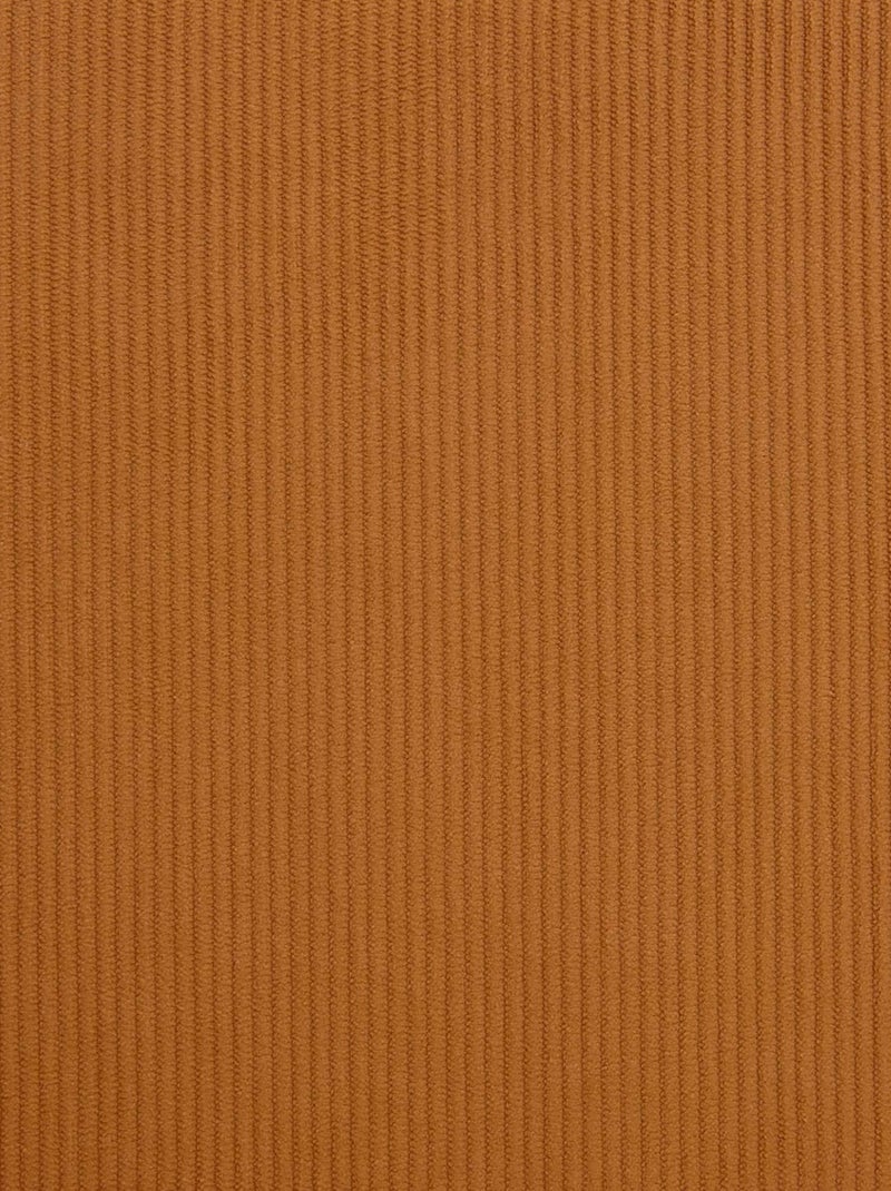 Fauteuil scandinave enfant velours côtelé et bois d'hévéa Isak Kid Moutarde - Kiabi