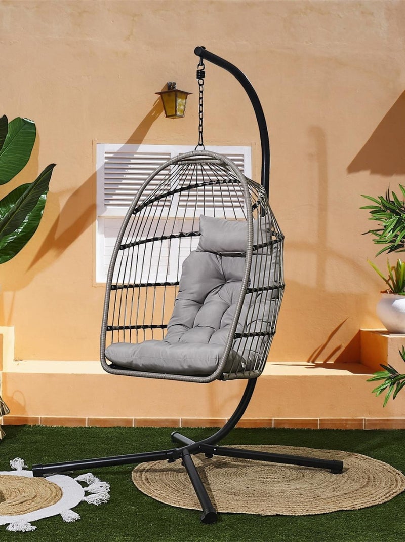 Fauteuil suspendu HANOI Gris foncé - Kiabi