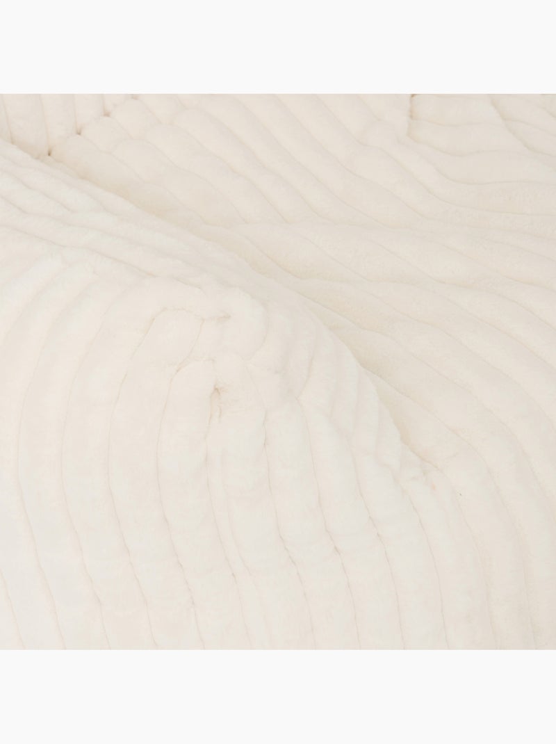 Fauteuil XL en velours côtelé Blanc - Kiabi