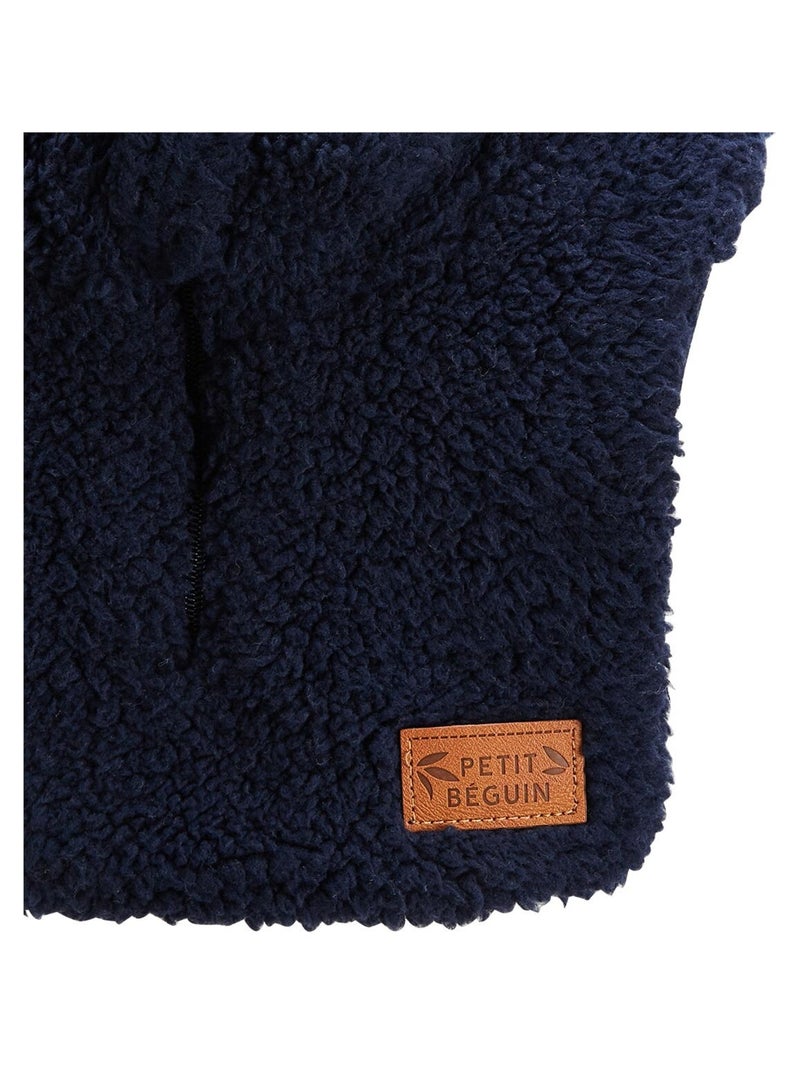 Faux col zippé enfant en sherpa Anouk Bleu - Kiabi