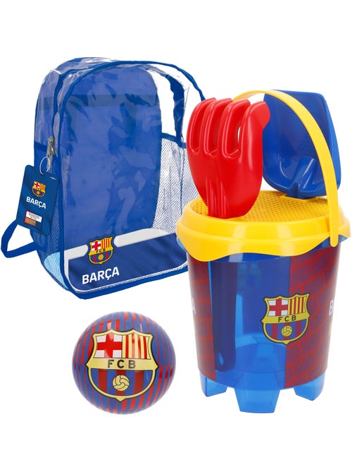 Fc barcelona cube de plage avec ballon de l'équipe et accessoires - Kiabi