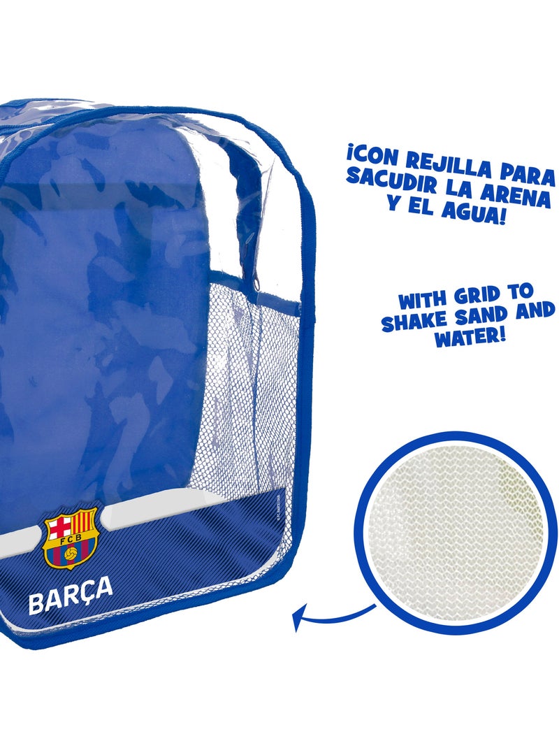 Fc barcelona cube de plage avec ballon de l'équipe et accessoires N/A - Kiabi