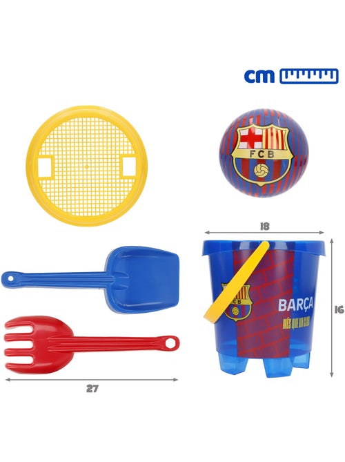 Fc barcelona cube de plage avec ballon de l'équipe et accessoires - Kiabi
