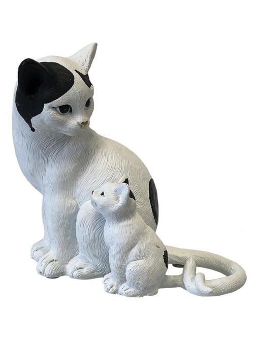 Félin et chaton coeurs de décoration en résine - Kiabi