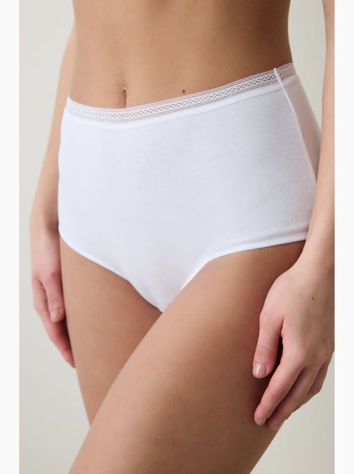 Femme easy trim taille haute en coton penti - Kiabi Femme easy trim taille haute en coton penti - Kiabi