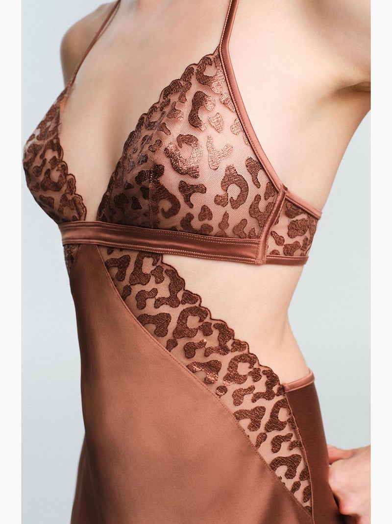 Fera nuisette en dentelle penti Marron - Kiabi