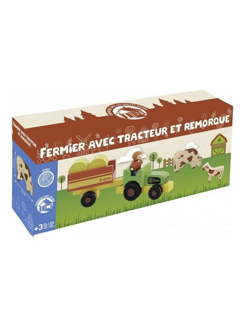Fermier avec tracteur en bois 'JeuJura' - Kiabi