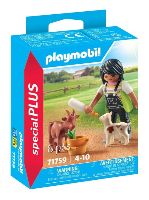 Fermière avec chèvre, chevreau et accessoires - Kiabi