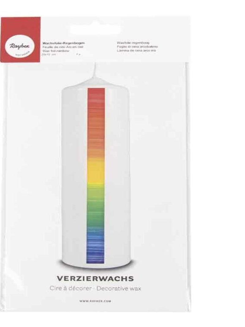 Feuille de cire Arc-En-Ciel 20 x 10 cm - Rayures horizontales Multicolore - Kiabi