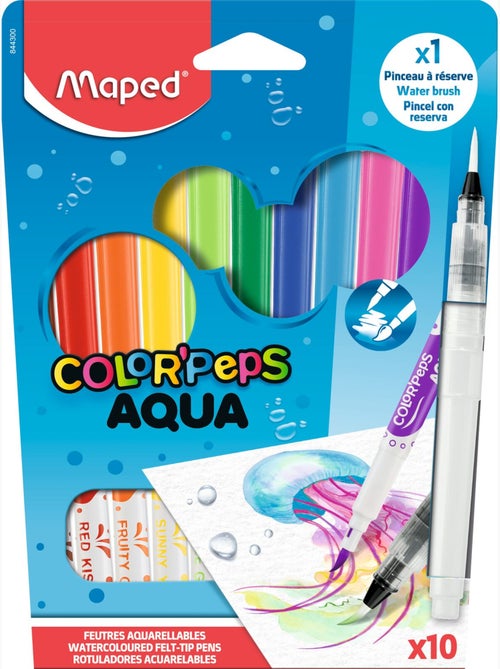 Feutres aquarelle avec pinceau et réserve - Kiabi