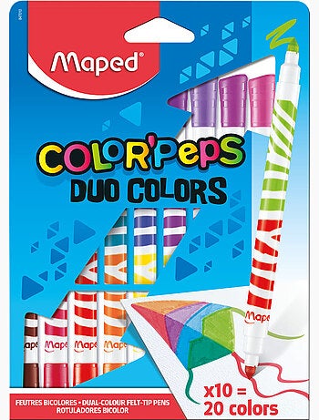 Feutres de coloriage 2 en 1 duo