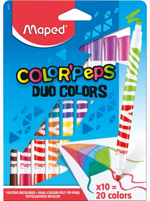 Feutres de coloriage 2 en 1 duo - Kiabi
