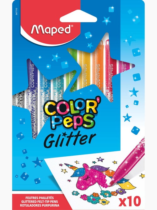 Feutres de coloriage glitter - Kiabi