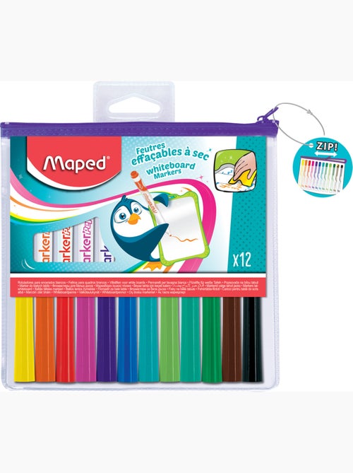 Feutres effaçables à sec marker peps fun - Kiabi