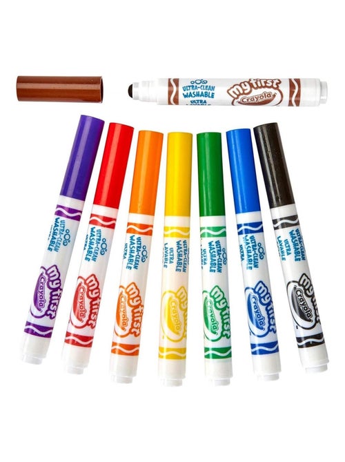 Feutres First Markers avec Pointes Larges - Ensemble de 8 Couleurs - Kiabi