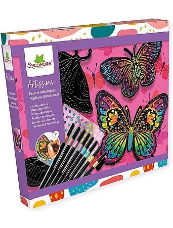 Feutres métallisés Papillons flamboyants