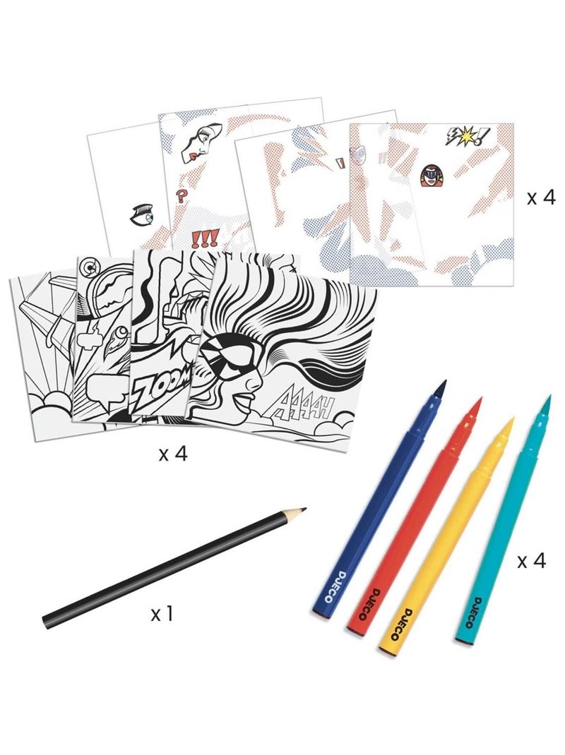 Feutres pinceaux et décalcomanies Heros Multicolore - Kiabi
