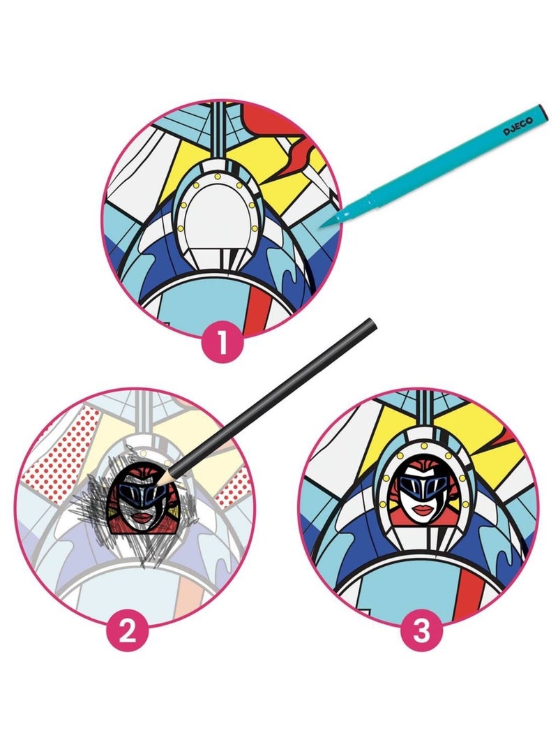 Feutres pinceaux et décalcomanies Heros Multicolore - Kiabi