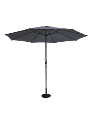FIGARI - Parasol octogonal droit Ø270cm gris en aluminium