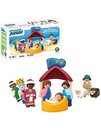 Figurine - Junior La crèche de Noël 72001, 14 pièces - PLAYMOBIL
