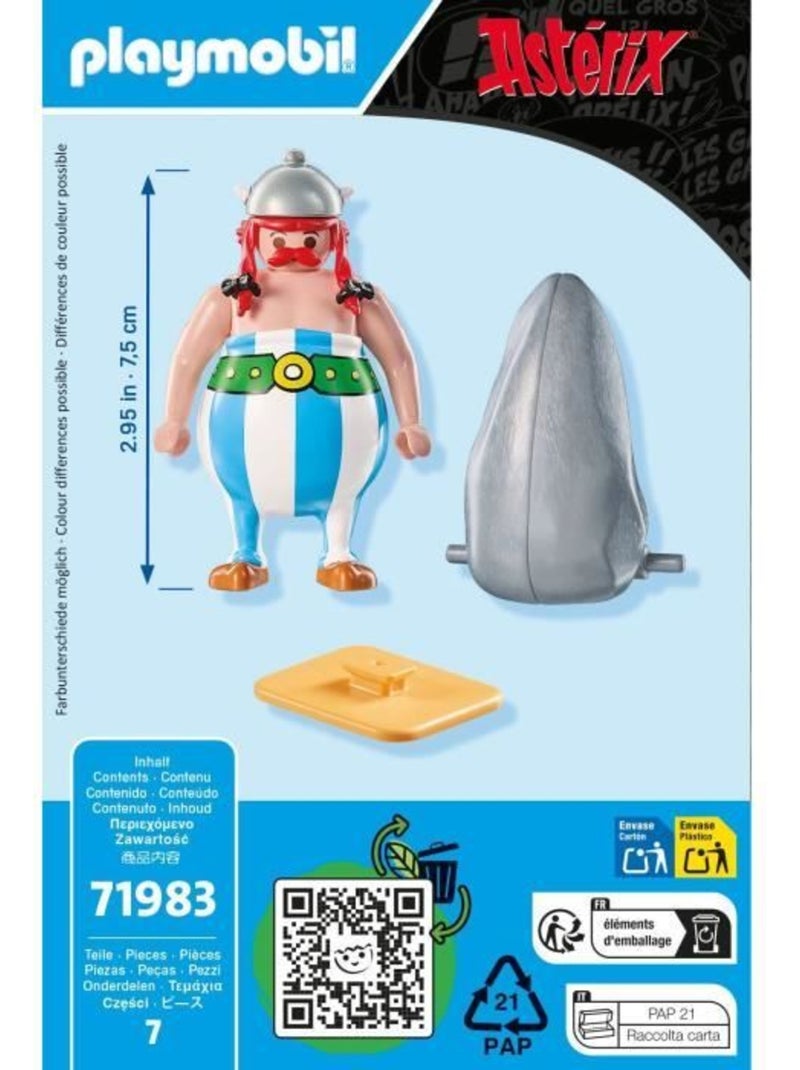 Figurine - Obélix avec ménhir et accessoires - PLAYMOBIL, Astérix N/A - Kiabi