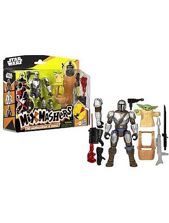 Figurine 12 cm - mandalorien & grogu deluxe mixmashers - hasbro star wars