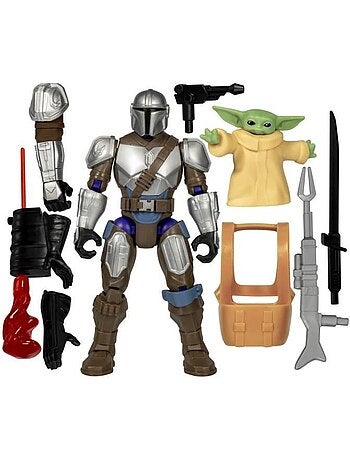 Figurine 12 cm - mandalorien & grogu deluxe mixmashers - hasbro star wars