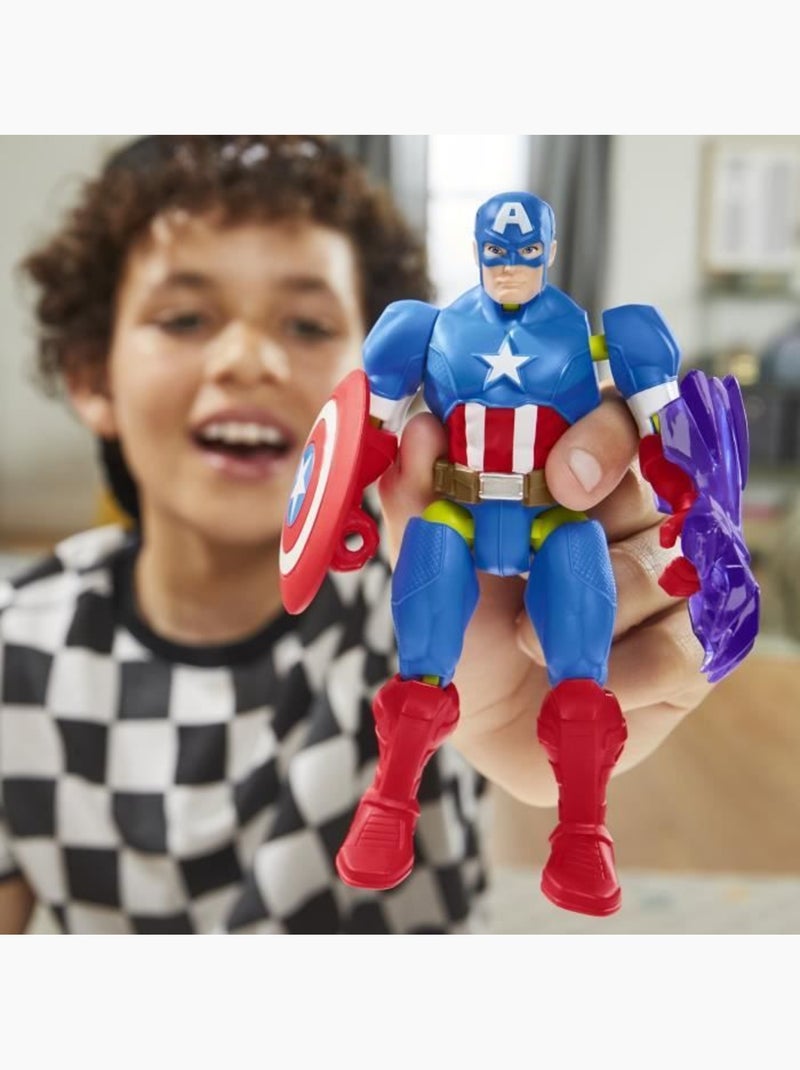 Figurine 12 cm personnalisable à combiner - hasbro mixmashers marvel avengers Bleu - Kiabi