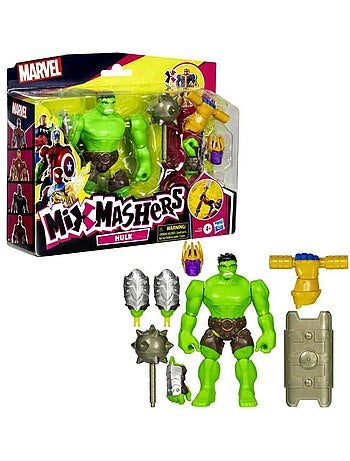 Figurine 12 cm personnalisable à combiner - mixmashers hulk deluxe, hasbro