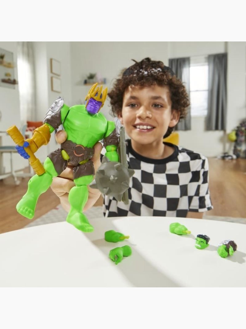 Figurine 12 cm personnalisable à combiner - mixmashers hulk deluxe, hasbro Vert - Kiabi