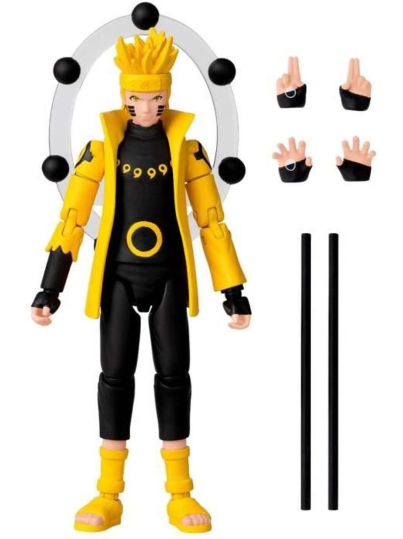 Figurine 17 cm articulée - Naruto mode Sage des Six Chemins - BANDAI Jaune - Kiabi