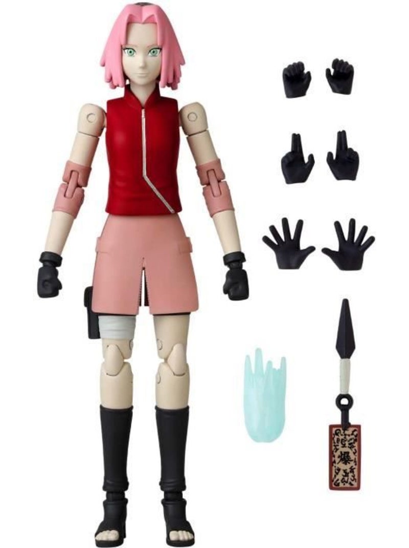 Figurine anime heroes - bandai - naruto shippuden - haruno sakura - 16 points d'articulation Multicolore - Kiabi
