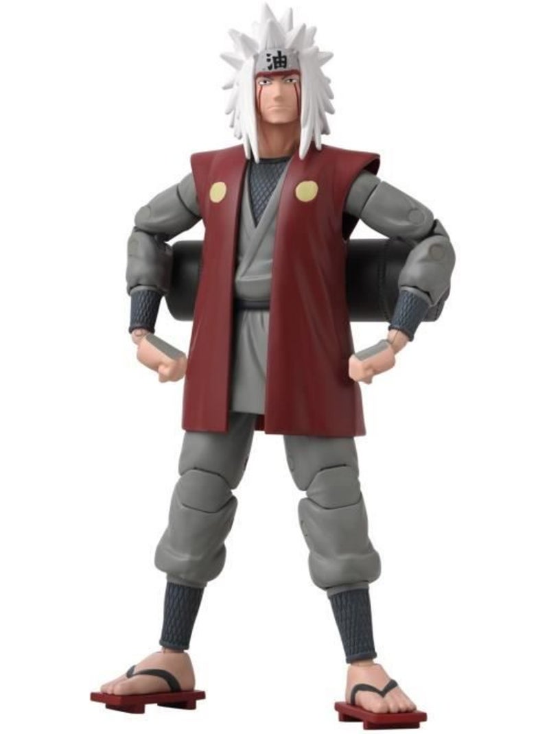 Figurine anime heroes - bandai - naruto shippuden - jiraya - 17 cm Gris - Kiabi