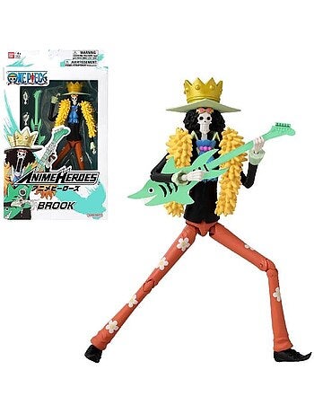 Figurine anime heroes - bandai - one piece - brook - 17 cm