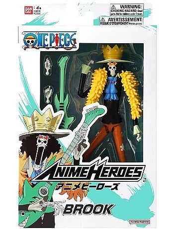 Figurine anime heroes - bandai - one piece - brook - 17 cm