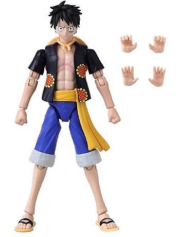 Figurine anime heroes - bandai - one piece - luffy (dressrosa) - 17 cm