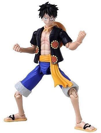 Figurine anime heroes - bandai - one piece - luffy (dressrosa) - 17 cm