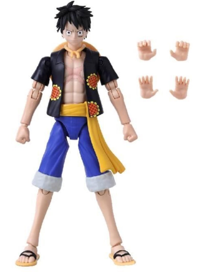 Figurine anime heroes - bandai - one piece - luffy (dressrosa) - 17 cm Bleu - Kiabi