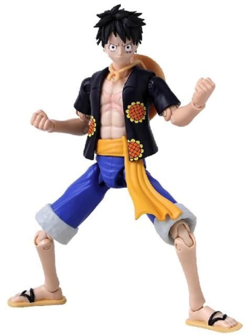 Figurine anime heroes - bandai - one piece - luffy (dressrosa) - 17 cm Bleu - Kiabi
