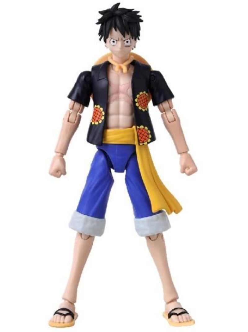 Figurine anime heroes - bandai - one piece - luffy (dressrosa) - 17 cm Bleu - Kiabi