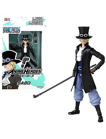 Figurine anime heroes - bandai - one piece sabo 17 cm - 16 points d'articulation