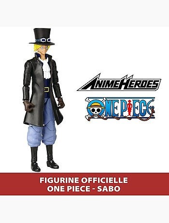 Figurine anime heroes - bandai - one piece sabo 17 cm - 16 points d'articulation