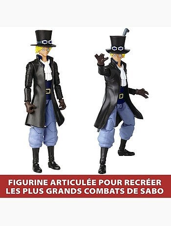 Figurine anime heroes - bandai - one piece sabo 17 cm - 16 points d'articulation