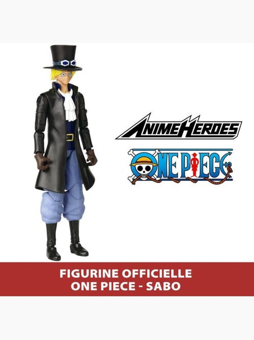 Figurine anime heroes - bandai - one piece sabo 17 cm - 16 points d'articulation - Kiabi
