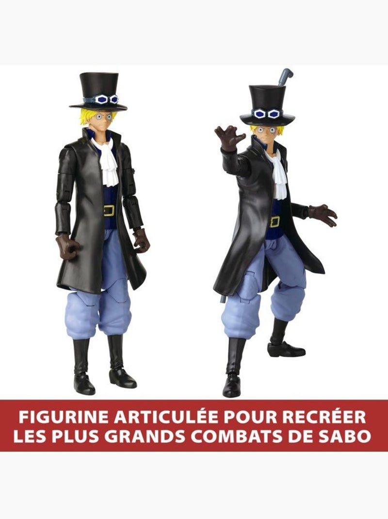 Figurine anime heroes - bandai - one piece sabo 17 cm - 16 points d'articulation Multicolore - Kiabi