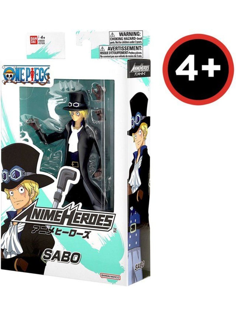 Figurine anime heroes - bandai - one piece sabo 17 cm - 16 points d'articulation Multicolore - Kiabi